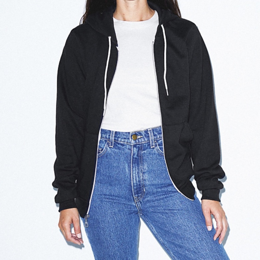 American Apparel Flex Zip-up jacket in pink/purple